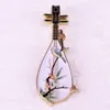 Broscher kinesiska instrument pipas lutemärke emalj stift brosch smycken gåvor