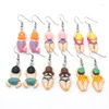 Dangle Oorbellen Hars Leuke Grappige Zwemmen Sportman Drop Voor Vrouwen Gift Kawaii Creatieve Schoonheid Zeemeermin Vissenstaart Charms Oorbel Sieraden