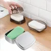 Bottiglie di stoccaggio Contenitore da viaggio per sapone da bar Contenitore quadrato in alluminio Contenitori per alimenti con coperchio Custodia in alluminio