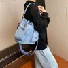 イブニングバッグソリッドテープレディーストートカジュアルな汎用肩女性2024高品質の縫製スレッド青少年ボルサパラムジェレス