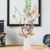 Dekorativa blommor 10 st påskgren Vase Filling Ornament Artificial Egg Party Supplies House Plants Gift Foam Picks Twig Garland