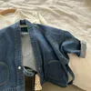 Manteau bébé garçon petits et moyens enfants cravate coton Denim veste confortable décontracté Oxford bleu ciel haut 240122