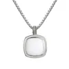 Fashion brand jewelry necklace 20mm Sparkling Cubic Zirconia Pendant with Openable Buckle Stylish Chic White Gold Plated Brass Personalized Necklace for Women