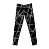 Calças Ativas Correntes Fortes Abstratas (escuras) Leggings Legging Sexy Woman Wear Womens