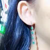 Dangle Earrings Kjjeaxcmy 925 Sterling Silver NaturalEmerald Ladies素敵なEARDROPサポートテスト