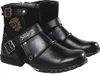 Mode d'hiver chaussures pour hommes bottes en cuir chaud Vintage moto bottes pour hommes équitation rétro 2023 Style en métal fermetures à glissière chaussures pour hommes 240126