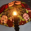 Table Lamps Stained Glass Lamp Led Light Bedside Study Pastoral Living Room Bar Lights Christmas Home Desk