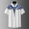 Men's T-Shirts MB new feather wing positioning printing mens short sleeved shirt casual mens hot selling item