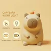 Lampade da tavolo Lampada a incandescenza morbida Lampada per animali ricaricabile Luce per dormire per camera da letto Cartoon Capybara Nightlight Camera per bambini Dropship