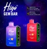 Original Gem Bar Puff 15K Puff 10000 20000 Einwegartikel, Vapes, Stift, elektronische Zigaretten, 28 ml Pod, Dual-Mesh-Spule, Vollbildanzeige, 16 Geschmacksrichtungen, 650 mAh, wiederaufladbar