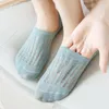 Meias femininas 5 pares de malha de algodão invisível curto verão silicone antiderrapante tornozelo corte baixo respirável fino kawaii calcetines conforto