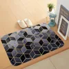 Carpets Nordic Style Carpet Rose Gold Pink Gradient Home Bedroom Bedside Rug Abstract Diamond Lattice Blanket Kitchen Non-slip Foot Mats