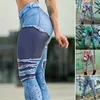 Ragazza Push Up Denim Leggings Jeans a vita alta Pantaloni sportivi Slim Gym Collant da corsa Pantaloni a matita con controllo della pancia Abbigliamento donna 240119