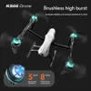 Drones Drone KS66 double caméra 4K 6K flux optique professionnel vision sans brosse double lentille architecture en alliage 2023 YQ240211