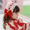 Hair Accessories Fashion Lolita Girls' Headdress Ribbon Bow Lace Hairband Headband Clip Baby Children Girls Headwear Purple