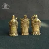 Vintage Bronze Taoïsme Trois Dieux de Bénédiction Richesse Longévité Statue Pur Cuivre Bouddha Figurines Ornements Feng Shui Décor À La Maison 240202