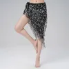 Triangle Sequins Bellydance Skirt Belly Dance Long Tassel Hip Scarf Festival Outfits Women Dance Wear Accessories Dancing Belt 240202