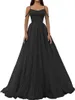 Suspensórios brilhantes longos da dama de honra vestidos de baile elegante lantejoulas gaze formal vestido de noite fenda sólida a linha vestidos de noche 240125