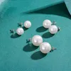 Stud Earrings 925 Sterling Silver Pearl 10-14mm Luxury Retro Freshwater For Women Fashion Jewelry Gift Wholesale