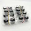 Partihandel 100pairs Makeup Eyelash 3D Mink Lashes Fluffy Soft Wispy Volume Natural Long Cross False Eyelashs Reusable 240130