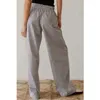 Damesbroek Dames Casual Gestreept Trekkoord Hoge taille Broek Losse joggingbroek Vrouwelijke Eenvoudige Grunge Wijde pijpen Kleding