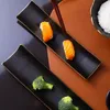 Tablice japoński w stylu matowy czarny phnom Penh prostokątny ceramiczny sushi talerz długi domowy kreatywne skrzydła z kurczaka grilla