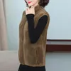 Women's Vests Autumn Winter Women Coat Plush Waistcoat Stand Collar Sleeveless Pockets Zipper Placket Thickened Double Sides Fleece Vest