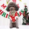 Hondenkleding Grappige Kat Kostuum Kleding Voor Kerst Kerstman Cosplay Kraag Cape Leuke Elanden Hoofddeksels Accessoires Po Props Decoraties