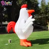 Modèle gonflable extérieur de volaille de dessin animé de poulet d'animal géant de 6mH (20ft) avec le ventilateur d'air pour la décoration de partie de publicité d'événement