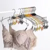 10PCS Metal Gold Hanger for Underwear Bra Clothespin Panties Clip Hangers Nonslip Clothes Drying Rack Wardrobe Storage Organize 240201