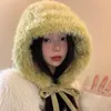 Berets koreańskie miękkie pluszowe wierzchołki czapki na peleryny dla kobiet jesień i zima zagęszczone termiczne obrońcy ucha koronkowe bombowce gorras
