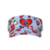 Berets Flag Hearts Summer Air Sun Hat Visor UV Protection Top Empty Sports Golf Running Sunscreen Cap