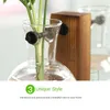 Vases Terrarium plante hydroponique Vintage Pot de fleur Vase Transparent cadre en bois verre plantes de table maison bonsaï décor