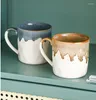 Mugs 330ml Creative Ceramic Coffee Mug Vintage Home Office Porcelain Cup Milk Drinks Tea Breakfast Cups Kitchen Drinkware Tumbler