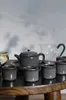 Керамический чайный сервиз кунг-фу с черной глазурью из железной шины 240130