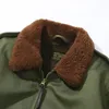 Giacche da caccia Inverno Uomo Giacca bomber vintage Verde militare Collo di pelliccia caldo in pile Addensare Outdoor Casual Tasche con cerniera larghe Cotone maschile