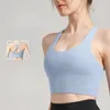 Comfort Sexy Sports Bra Gym Top Mujeres Entrenamiento Ropa de yoga Ropa interior elástica Fitness Entrenamiento Volver 240202