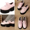 Dress Buty Platforma Platforma Chunky Mokwiny Square Tose Mary Jane Lace Up Brogues for Female Style Wygodna moda