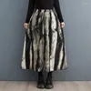 Skirts Japanese Korea Style Tie Dye Print Striped High Waist Chic Girl's Vintage Autumn Fashion WOmen Spring Casual