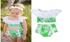 Fille feuilles imprimer maillot de bain bébé Lotus cou maillots de bain deux pièces enfants été Bikini ensembles bébé vêtements CN G0233876747