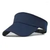 Bérets Chapeaux de soleil d'été Hommes Femmes Coton Visière réglable Protection UV Top Vide Solide Sport Tennis Golf Courir Crème solaire Casquette de baseball