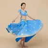 Roupas étnicas Yiman Exótico Vestido de Dança Estilo Feminino Treinamento de Barriga Sexy Slimming Sari Lengha Set Saree