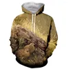 Herenhoodies 2024 lente en herfst 3D-printen Dameshoodie Jachtpak Patrijs Lange mouw Mode XL Trui Camouflage