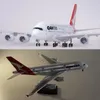 1/200 Schaal 36.5CM Vliegtuig 380 A380 QANTAS Luchtvaartmaatschappij Model W Licht en Wiel Diecast Plastic Hars Vliegtuig Voor collectie 240131