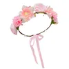 Accessoires pour cheveux multicolores, couronne de coiffure, accessoires de photographie de fleurs, cerceau pour enfants, couronne pour filles, bandeau de Style coréen