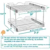 Almacenamiento de cocina OCG Organizador de gabinete extraíble de 2 niveles (21,5" W X 18" D) Cajones para estantes de gabinetes