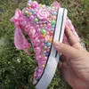 Handmade s Bling Girls Kids And Mother Candy Canvas Shoes Pearls Sneakers For Girl Birthday Party Wedding 240131