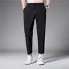 Pantalon homme Tendance Séchage Rapide Entraînement En Plein Air Gym Fitness Pantalon Ceinture Élastique Poignets Rétractables Décontracté Streetwear