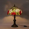 Table Lamps Stained Glass Lamp Led Light Bedside Study Pastoral Living Room Bar Lights Christmas Home Desk