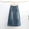 Skirts TIYIHAILEY 2024 Fashion Long Maxi A-line Skirt Women Spring Autumn Denim Jeans Vintage S-XL